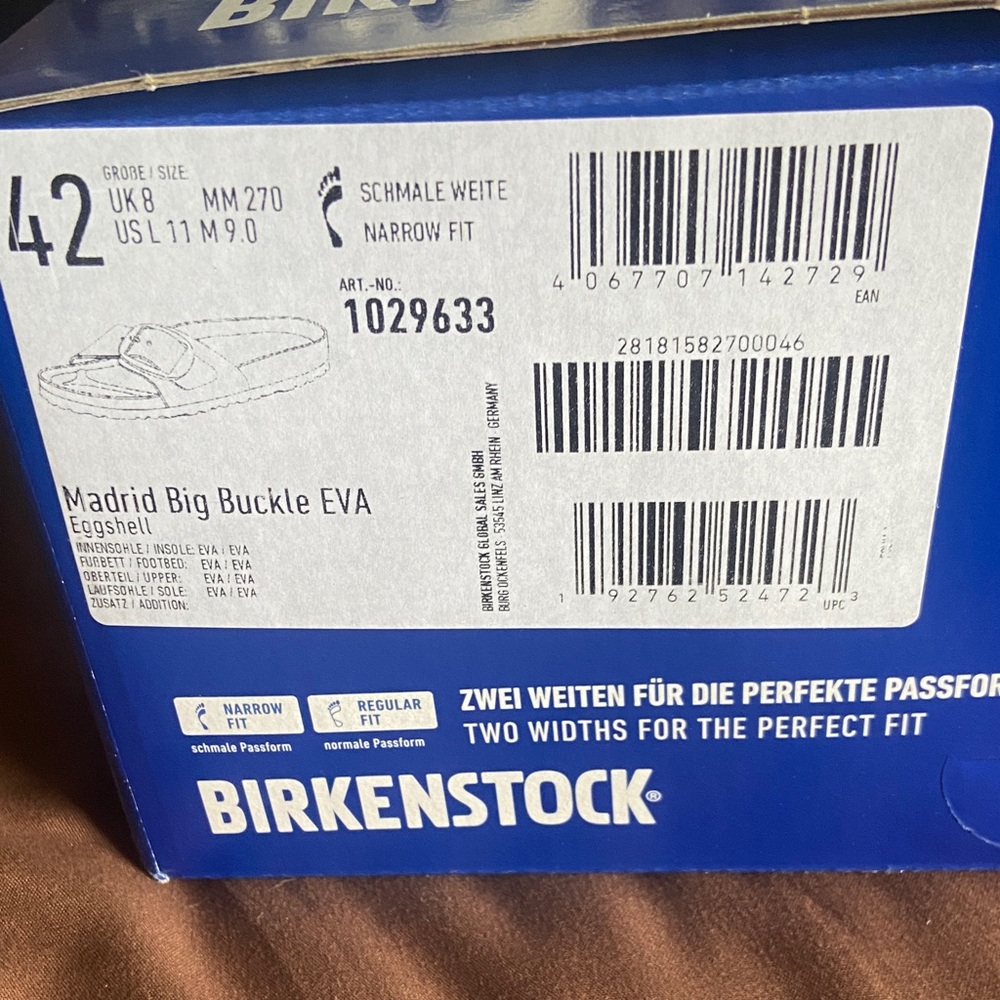 Birkenstock Madrid Big Buckle EVA Sandals - Eggshell